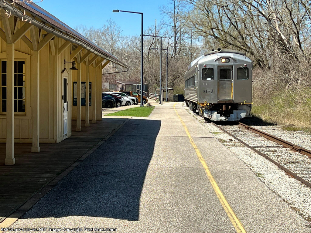 CVSR M-3 departs Akron Northside Station.